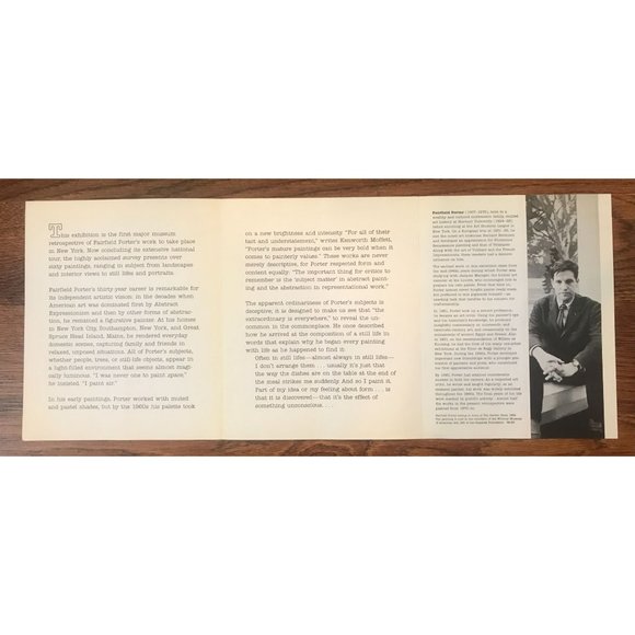 VINTAGE 1984 FAIRFIELD PORTER at WHITNEY MUSEUM OF AMERICAN ART, Tri-Fold - Picture 4 of 4